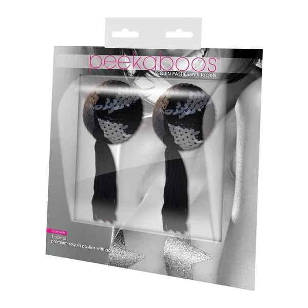 BLACK SEQUIN WITH BLACK TASSEL