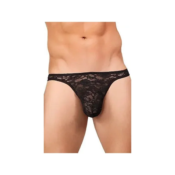 Black Stretch Lace Bong Thong