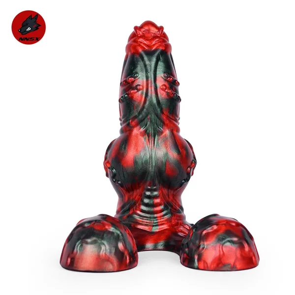 BlazeKnot - 7.7 Inch Silicone Fantasy Dildo – Dog Knot Dildo