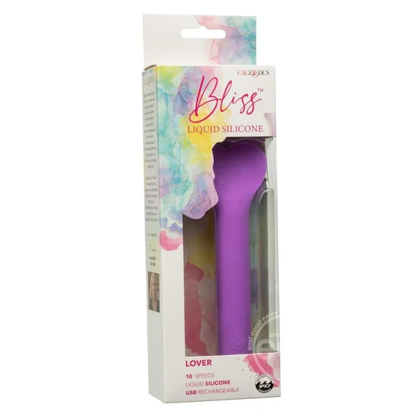 Bliss Liquid Silicone Lover Rechargeable Vibrator - Purple