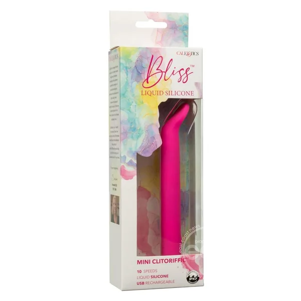 Bliss Liquid Silicone Mini Clitoriffic Rechargeable Stimulator - Pink