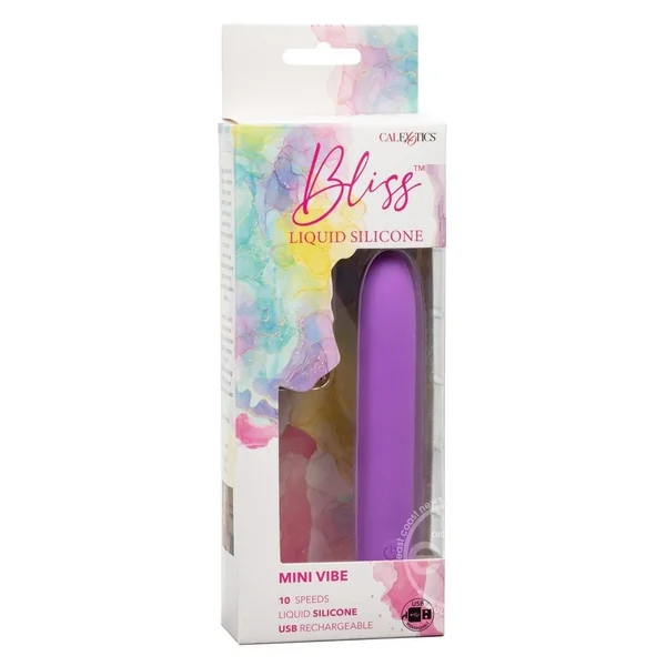 Bliss Liquid Silicone Rechargeable Mini Vibrator - Purple