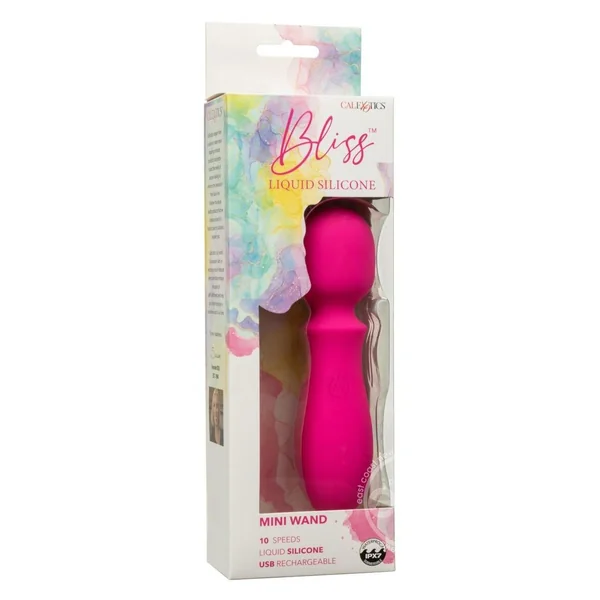 Bliss Liquid Silicone Rechargeable Mini Wand - Pink