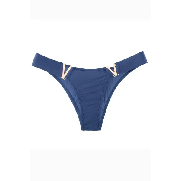 Blue Cheeky Cut Panty with V Shape