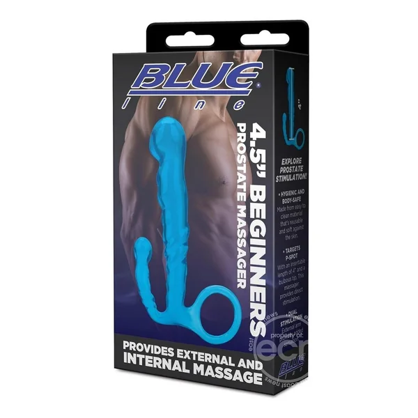 Blue Line Beginners Prostate Massager 4.5in - Blue