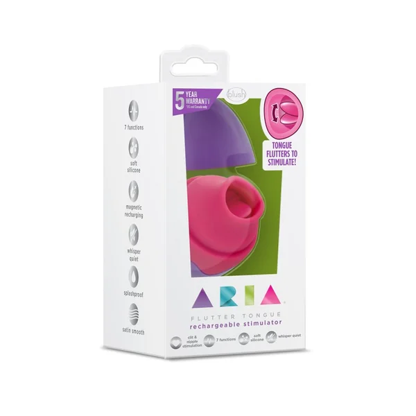 Blush Aria Flutter Tongue Purple Egg Vibrator