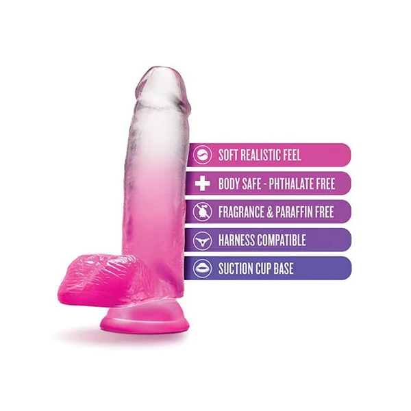 Blush B Yours 7" Sugar Magnolia Dildo - Fuchsia