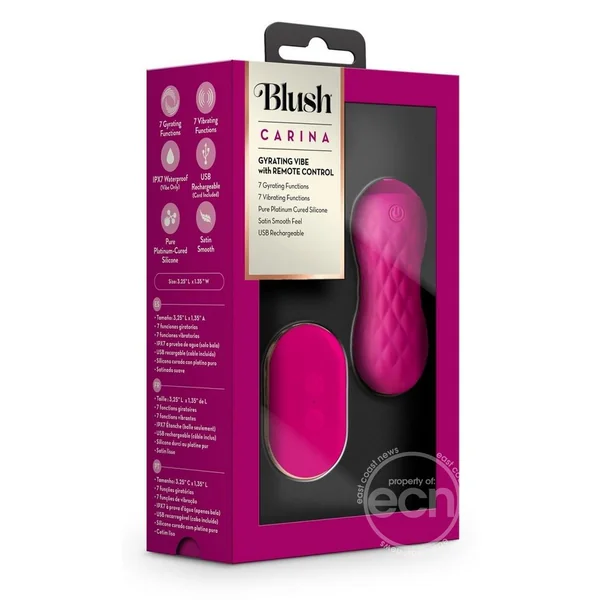 Blush Carina Rechargeable Silicone Vibrating Egg - Velvet Fuchsia