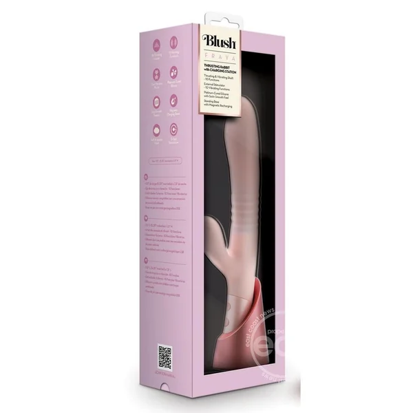 Blush Collection Fraya Rechargeable Silicone Rabbit Vibrator - Pink