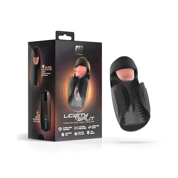 Blush M For Men - Lickety Split - Vibrating Penis Head Stimulator - Black