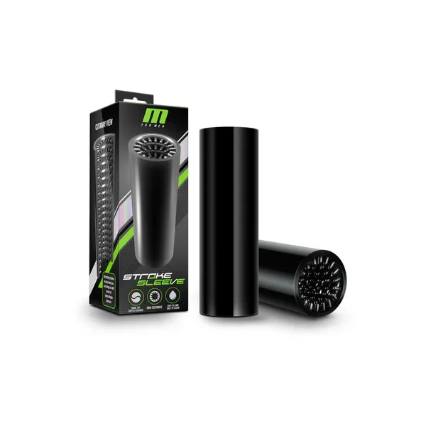 Blush M for Men Stroke Sleeve Reversible Stroker Black