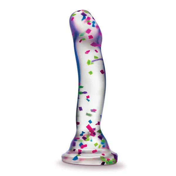 Blush Neo Elite Hanky Panky 7" Confetti Dildo - Glow In The Dark