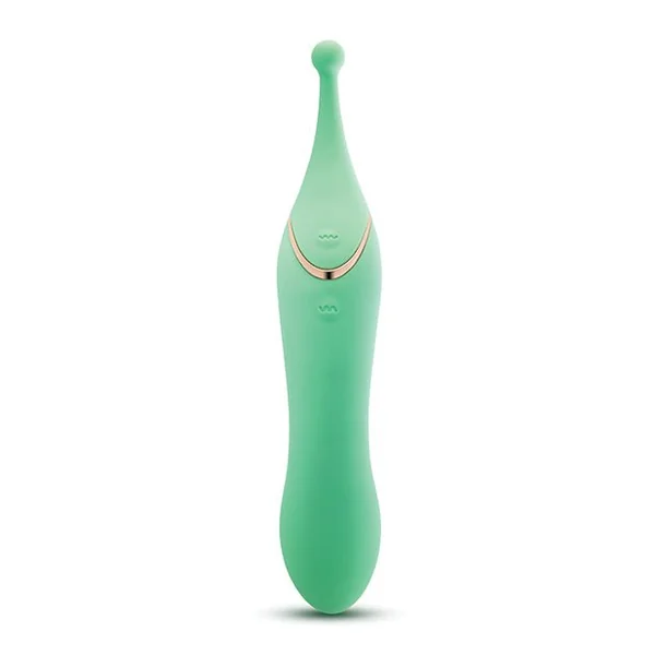 Blush Stella 7 Inch Dual-Ended Clitoral G-Spot Vibrating Wand With Precision Stimulation – Green