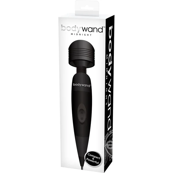 Bodywand Midnight Silicone Plug-In Wand Massager - Black