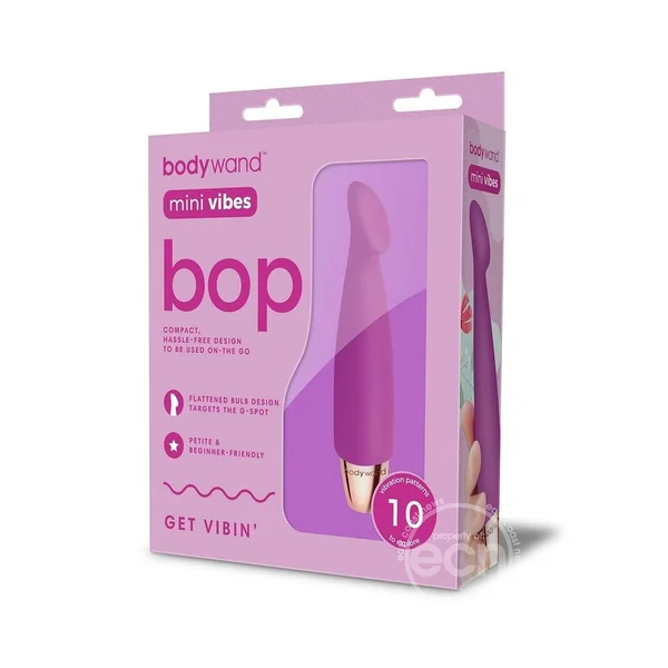 Bodywand Mini Vibes Bop Rechargeable Silicone Clitoral Stimulator- Purple