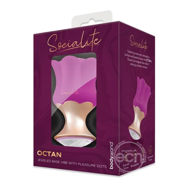 Bodywand Socialite Octan Rechargeable Silicone Massager - Purple/Gold