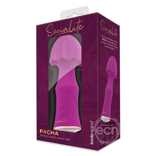 Bodywand Socialite Pacha Rechargeable Silicone Wand - Purple/Gold