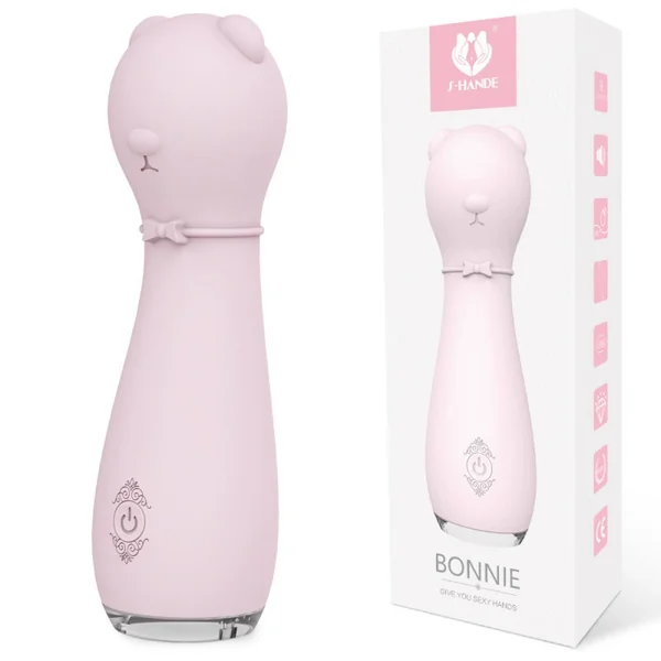 Bonnie Bear™ Cute Vibe Wand – 9 Vibration Modes, Soft Silicone, Waterproof & Bendable Clit Massager