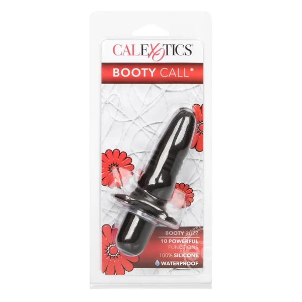 Booty Call Booty Buzz Silicone Vibrating Butt Plug - Black