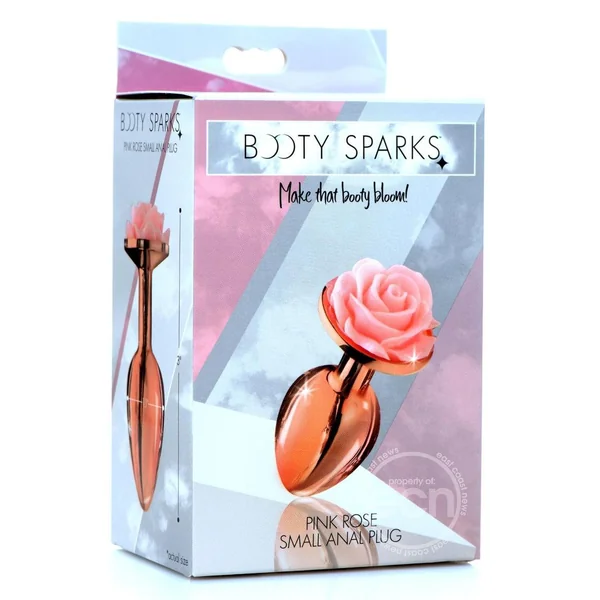 Booty Sparks Aluminum Anal Plug - Small - Pink/Rose Gold