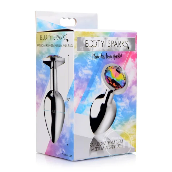 Booty Sparks Rainbow Prism Gem Anal Plug - Medium'