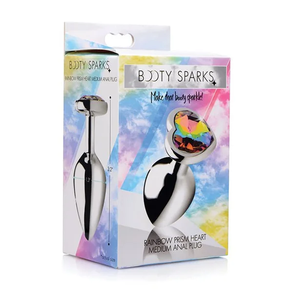 Bootysparks Rainbow Prism Heart Anal Plug