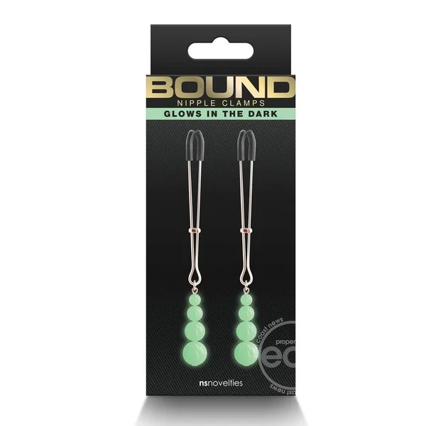 Bound Nipple Clamps G2 Iron Glow in the Dark