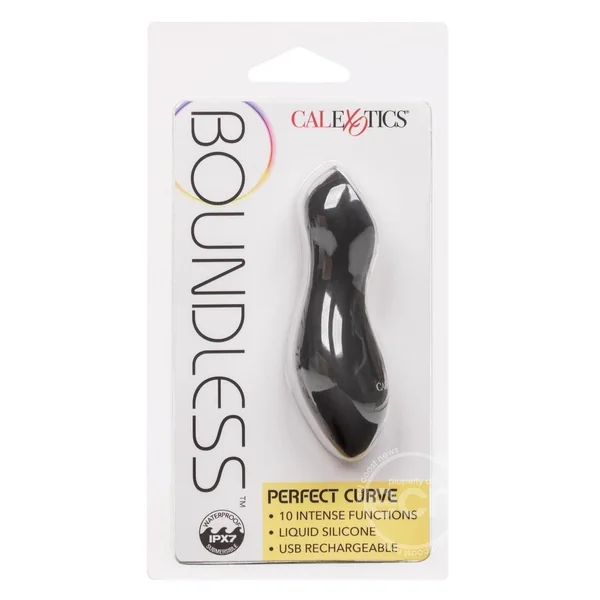 Boundless Perfect Curve Rechargeable Silicone Vibrator - Black