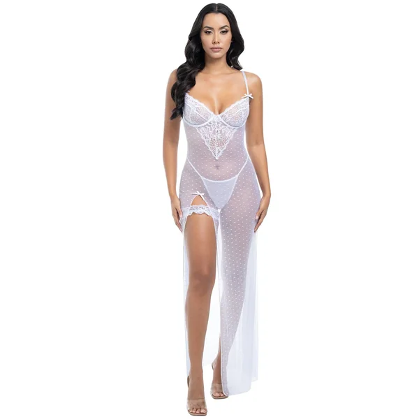 Bridal Livia Sheer Gown & Garter Set