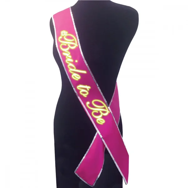 Bride To Be Pink Glow in The Dark Sash