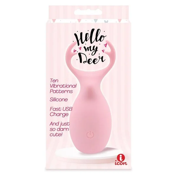 Buzzy Buddy Hello My Deer Rechargeable Silicone Clitoral Stimulator - Pink