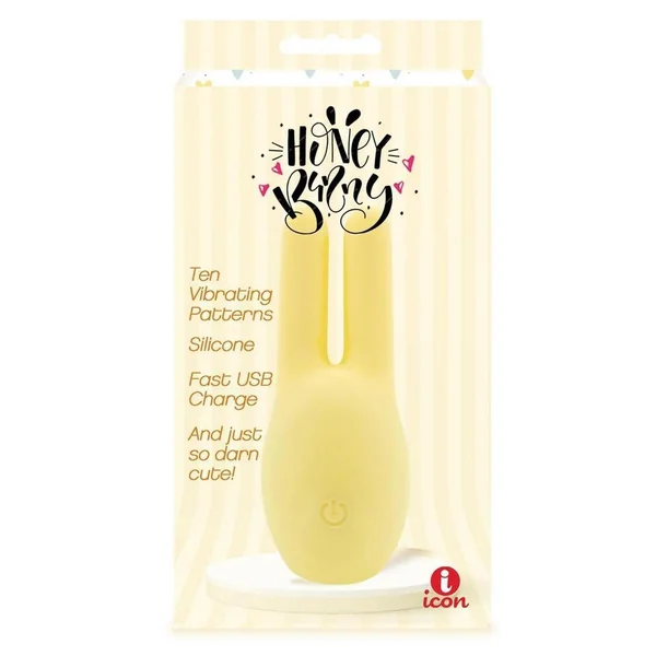 Buzzy Buddy Honey Bunney Rechargeable Silicone Clitoral Stimulator - Yellow