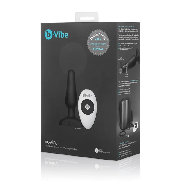 b-Vibe Novice Vibrating Plug Black