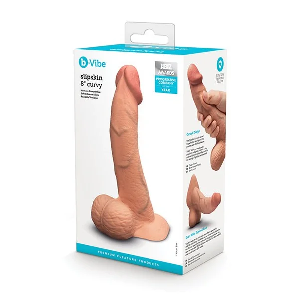 b-Vibe Slipskin 8" Curvy - Mocha