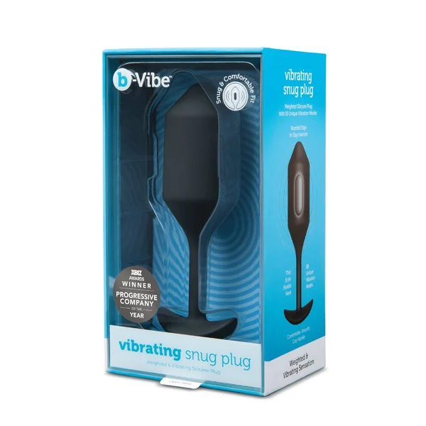B-Vibe Vibrating Snug Plug- XL/Black