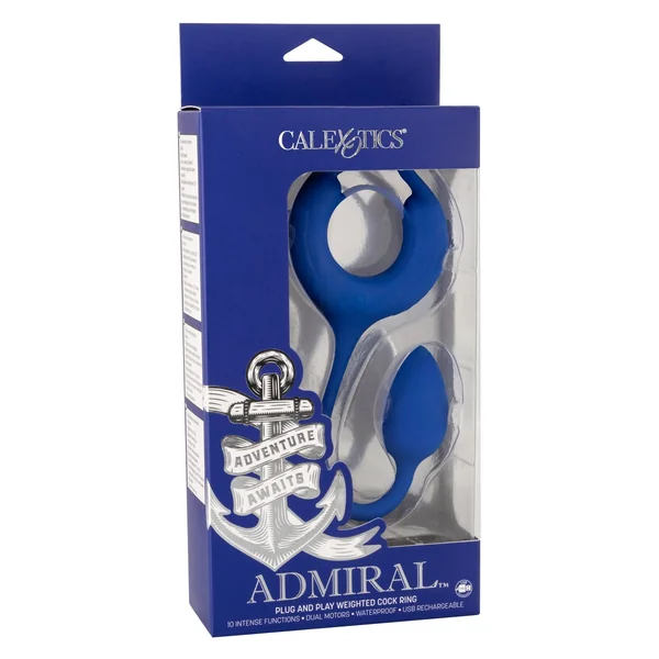 Calexotics Admiral Plug And Play Weighted Cock Ring and Plug