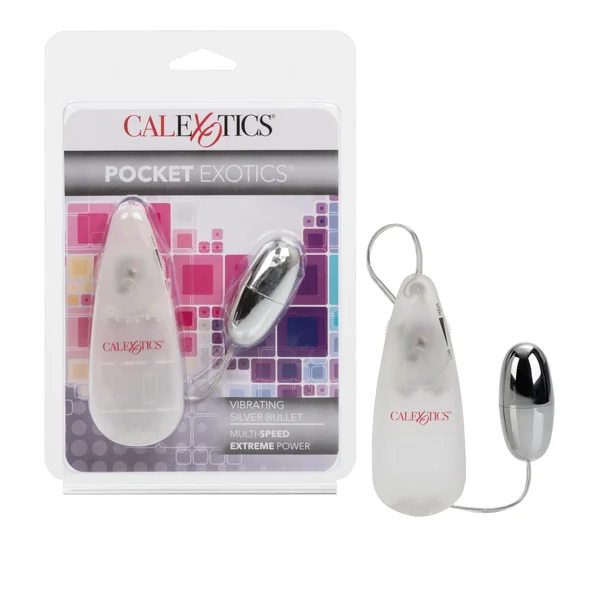 Calexotics Pocket Exotics Vibrating Silver Bullet Vibrator