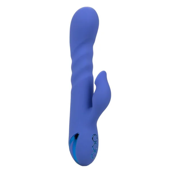 California Dreaming L.A. Love Rechargeable Silicone Vibrator with Clitoral Stimulator - Blue