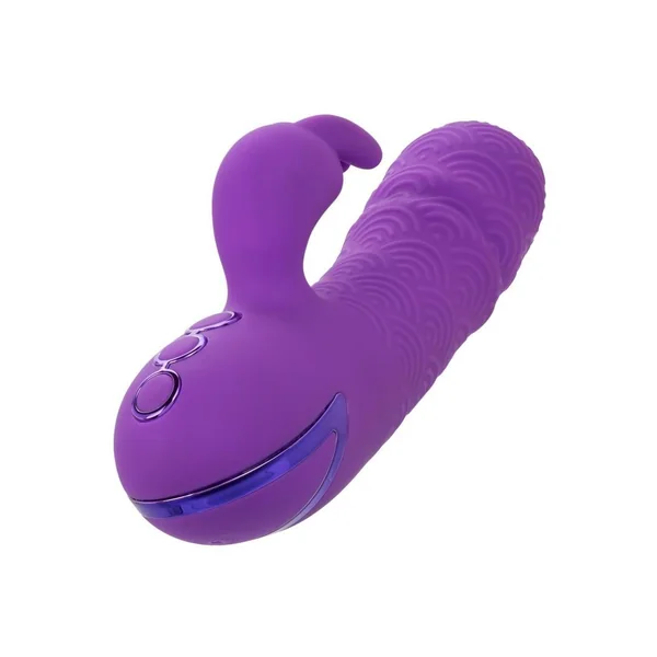 California Dreaming Manhattan Beach Marvel Rechargeable Silicone Rabbit Vibrator - Purple