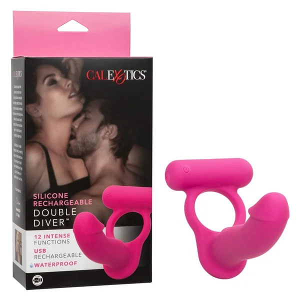 California Exotics Rechargeable Silicone Double Diver Cock Ring