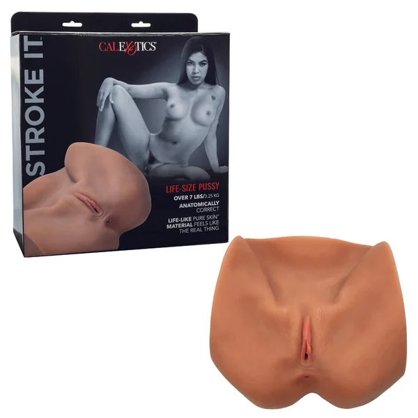 California Exotics Stroke It Life Size Pussy Brown Male Stroker