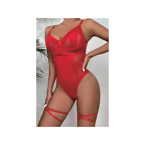 Call Me Baby Red Mesh Teddy