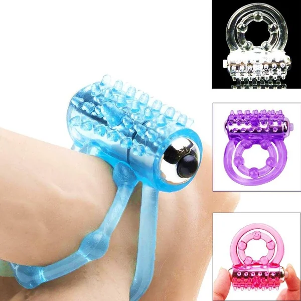 CandiWay mini Vibrators rings double cockring Delay Premature Ejaculation penis ball loop lock Sex Toys product for Men