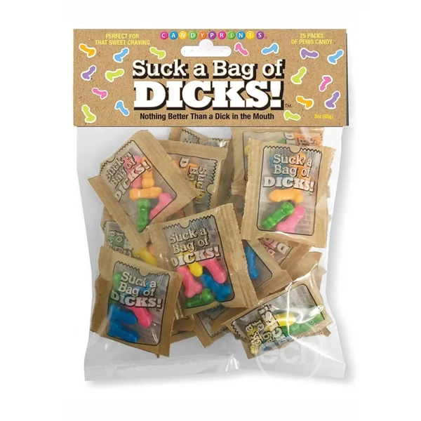 Candyprints Suck A Bag Of Dicks Assorted Flavors (25 packs per bag)