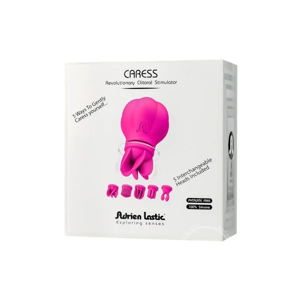 Caress Rechargeable Silicone Clitoral Stimulator - Pink