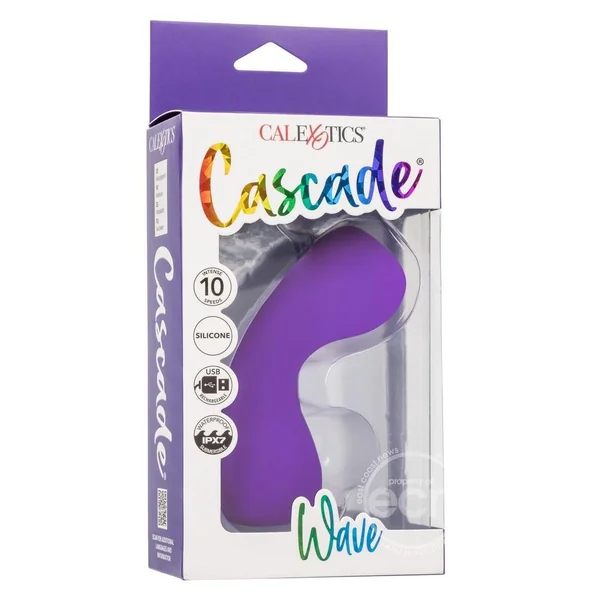 Cascade Wave Rechargeable Silicone Vibrator - Purple
