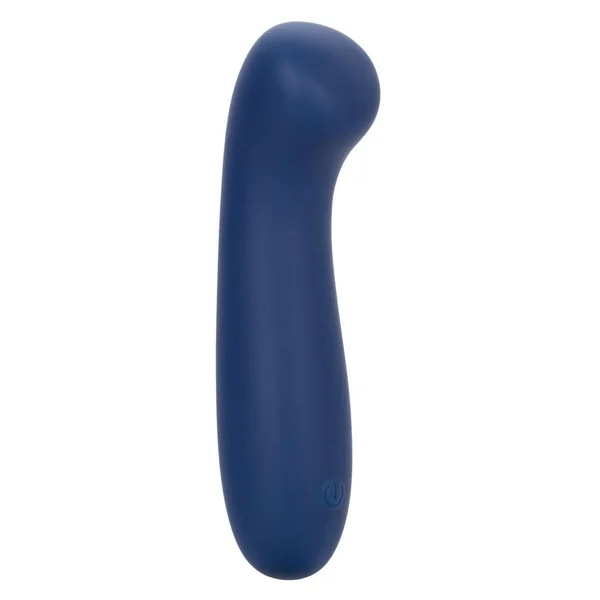Cashmere Satin G Rechargeable Silicone G-Spot Vibrator with Clitoral Stimulator - Blue