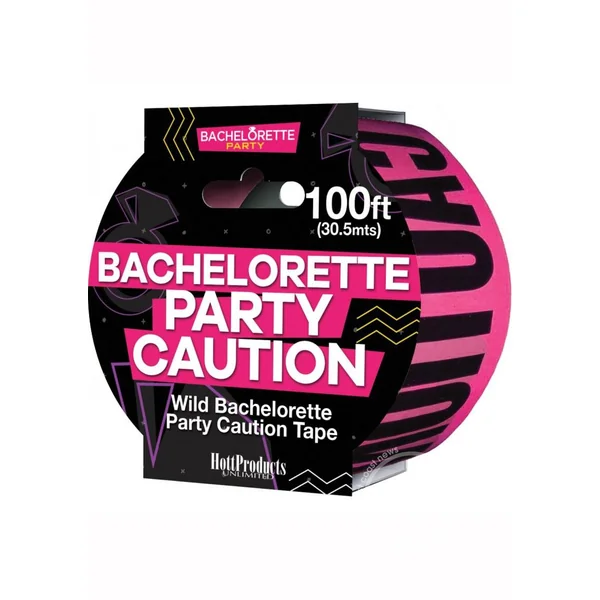 Caution Bachelorette Party Tape (100ft) - Pink/Black