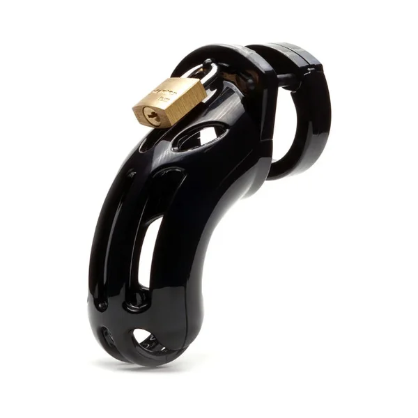 CB-X The Curve Black Breathable Large Locking Chastity Cage Kit