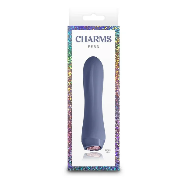 Charms Fern Rechargeable Silicone Mini Vibrator - Gray